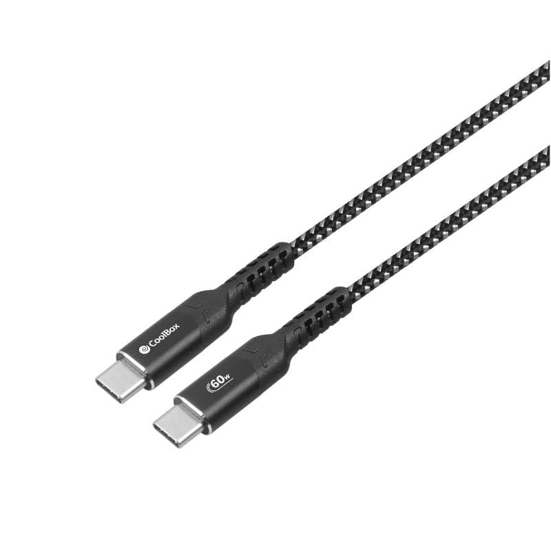 Coolbox Cable USB-C>USB-C 60 W Carga