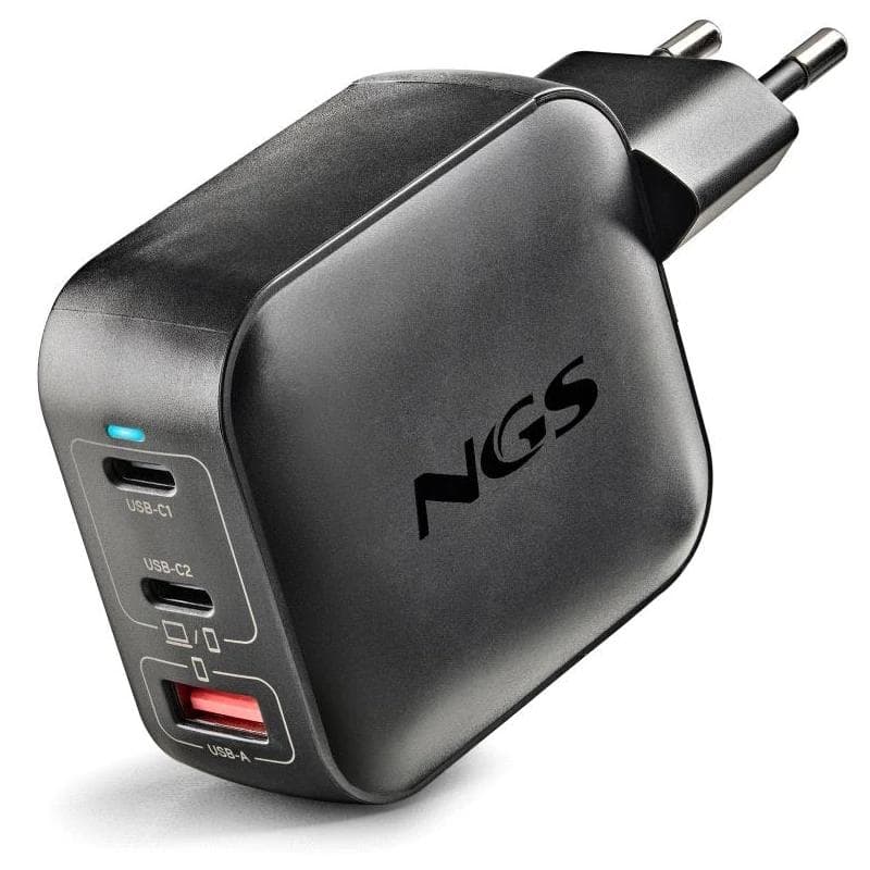 NGS CARGADOR GAN PARED ULTRARAPIDO 100 W 3 P