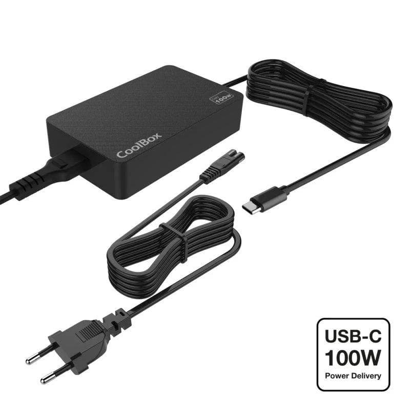 CoolBox Cargador Portátil GAN USB-C 100 W