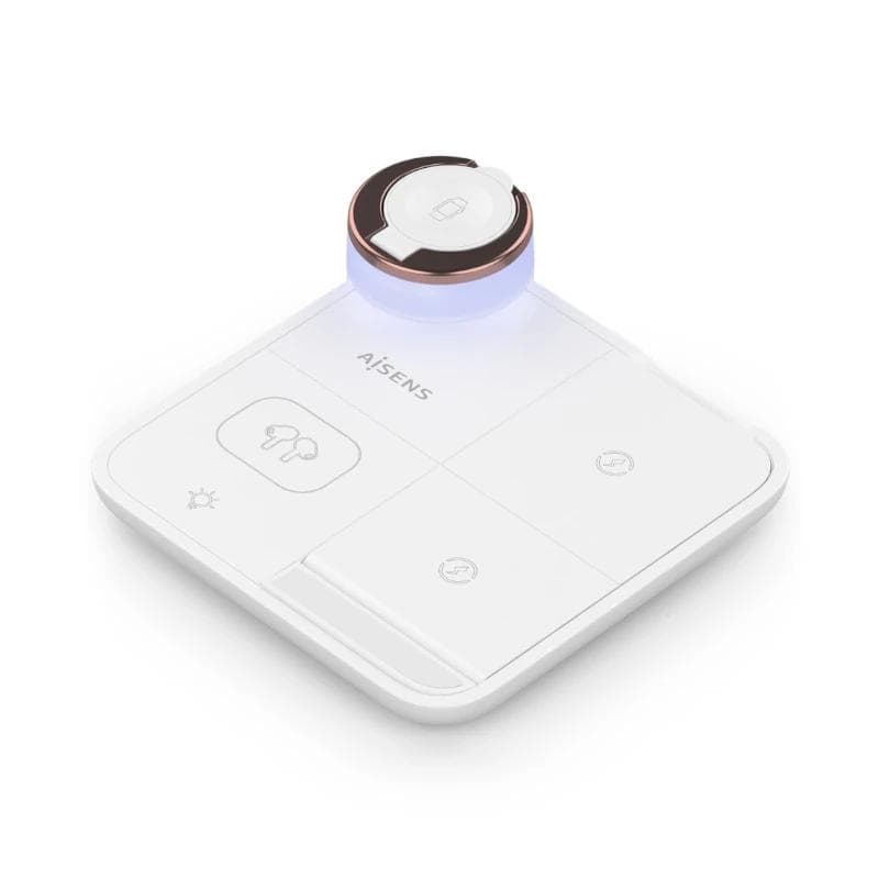 Aisens Cargador Inalámbrico USBC 15 W 4 en 1 Blanco
