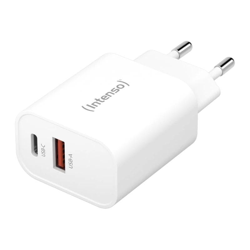 Intenso | Cargador pared W30AC | USB-A y C Negro