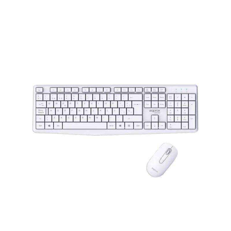 APPROX Teclado+raton inalamb X420 W 1000DPI Blanco