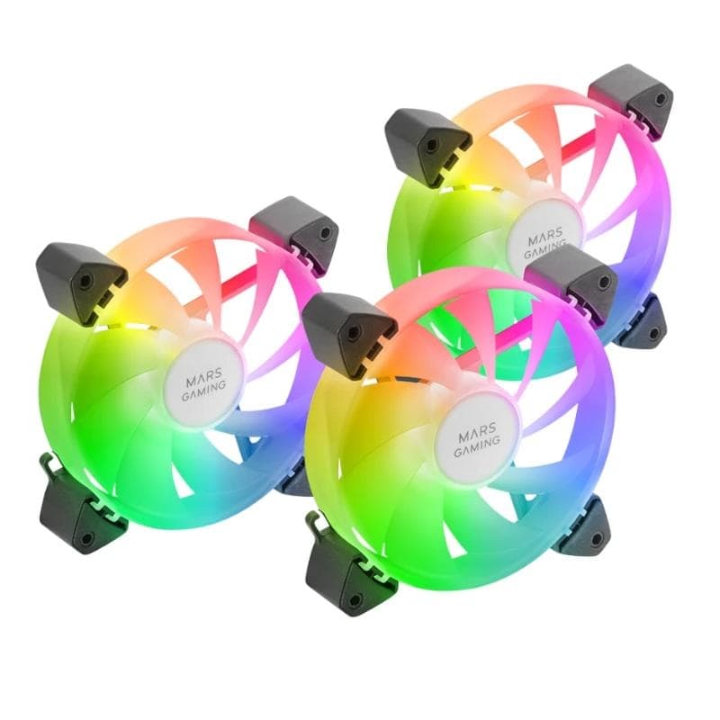 MARS GAMING Ventilador MF3A 120 mm 3IN1 ARGB Negro