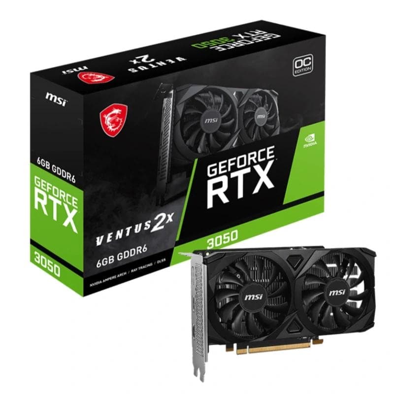 MSI VGA NVIDIA RTX 3050 VENTUS 2X E 6 g OC DDR6