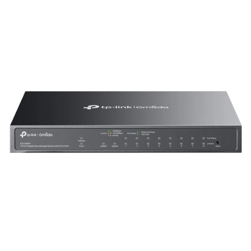 TP-Link ES210GMP Switch 8xG PoE+ 1xGbE 1xG-C 123 W