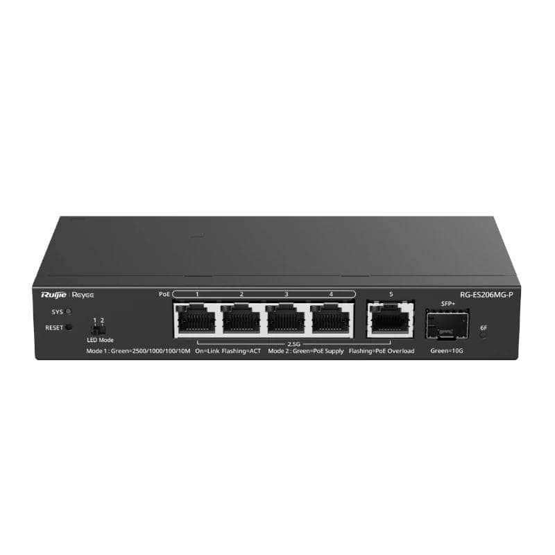 Reyee ES206MG-P Switch 4xmGb PoE 1xSFP+ 70 W