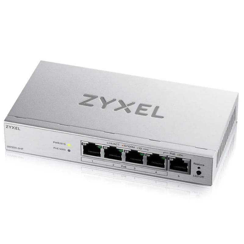 ZyXEL GS1200-5HPv3 Switch 5xGb (4xPoE+) 68 W