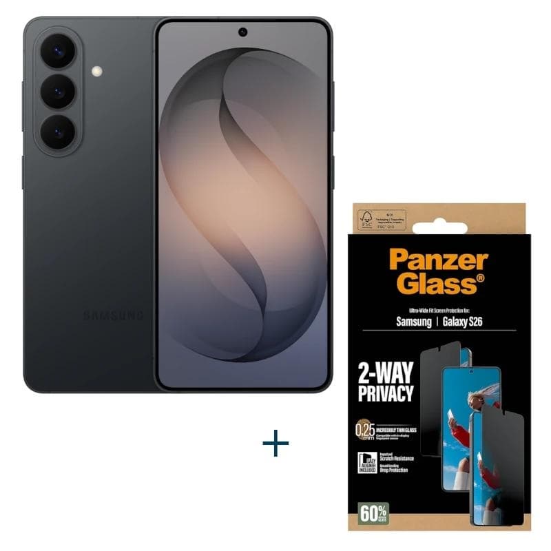 Samsung Galaxy S26 256 GB EE Black+Prot Priv Panzer