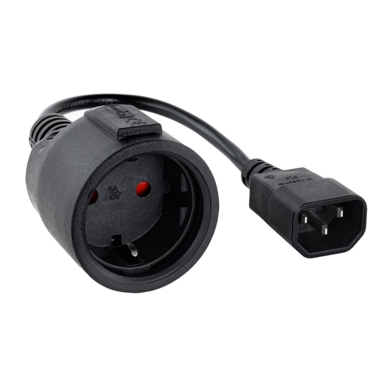 Nanocable Cable Adaptador C14 / M a CEE7 / H, 25 cm